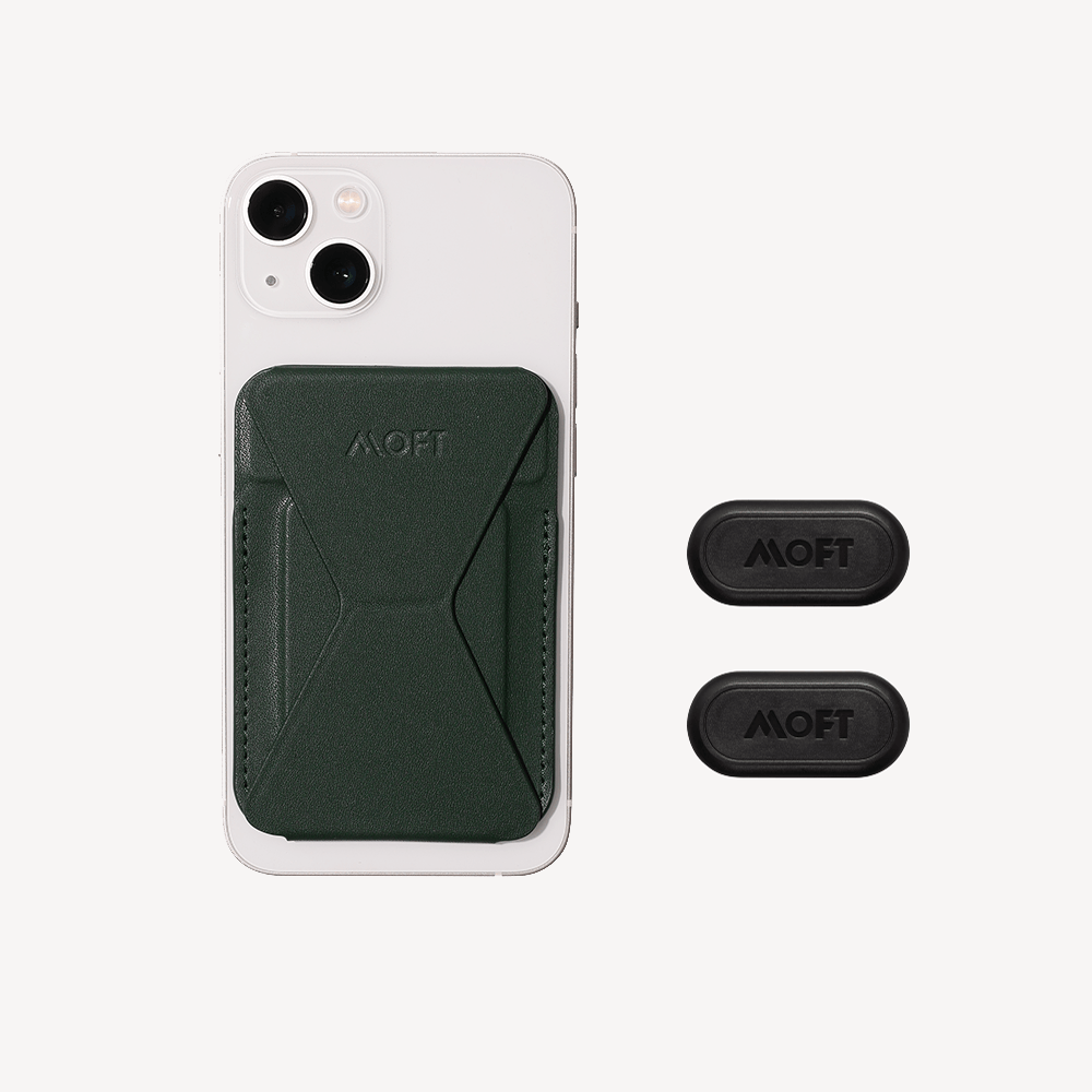 Coastline Edition | Snap-on Phone Stand & Wallet - MagSafe Compatible MOFT Forest-by-the-Sea with 2 Magnetic Sticky Pads