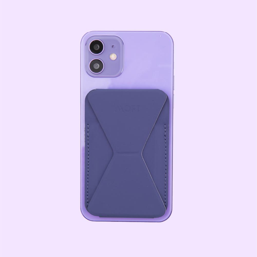 MOFT Snap-On Phone Stand & Wallet (MagSafe Compatible)-Purple For Phones MOFT No Magnetic Sticky Pad