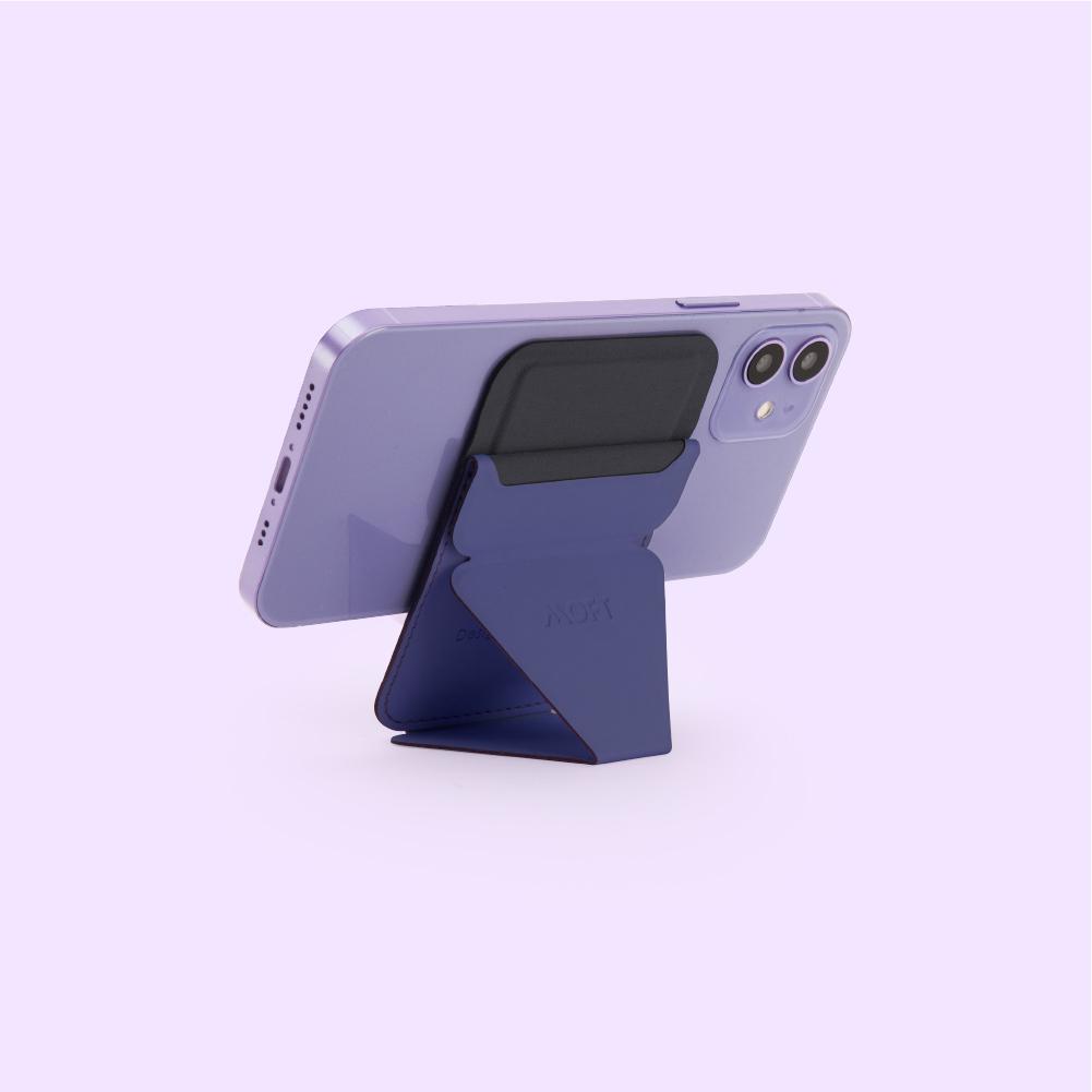 MOFT Snap-On Phone Stand & Wallet (MagSafe Compatible)-Purple For Phones MOFT