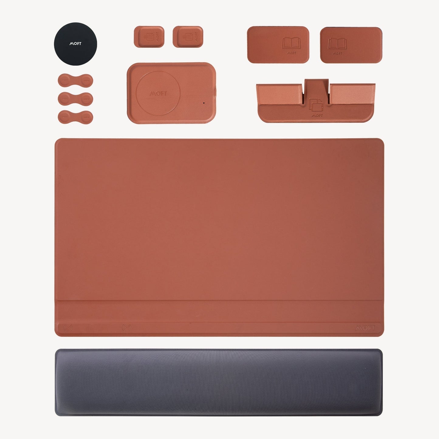 Smart Desk Mat MOFT Smart Mat Full Kit Sienna Brown
