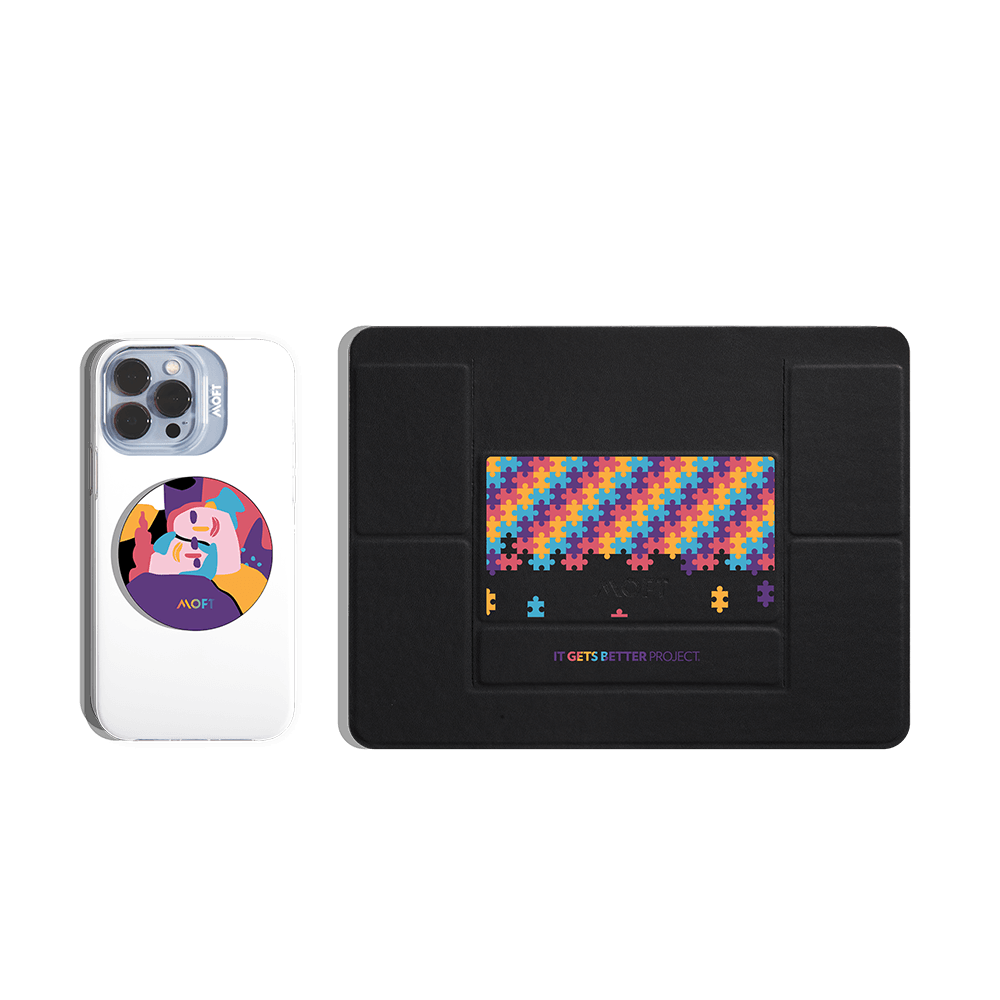 Snap Phone Grip & Stand - MagSafe Compatible MOFT It Gets Bette Pride Love #2