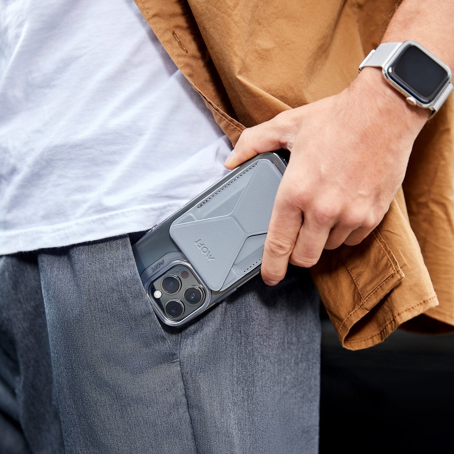 Snap-on Phone Stand & Wallet For Phones MS007M