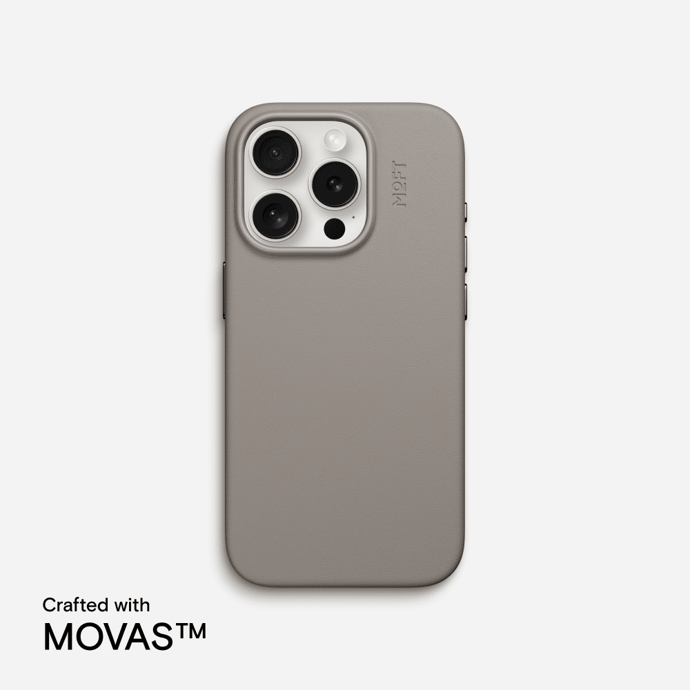 Snap Phone Case MOVAS™ - MagSafe Compatible For Phones MD020 Taupe iPhone 15 Pro