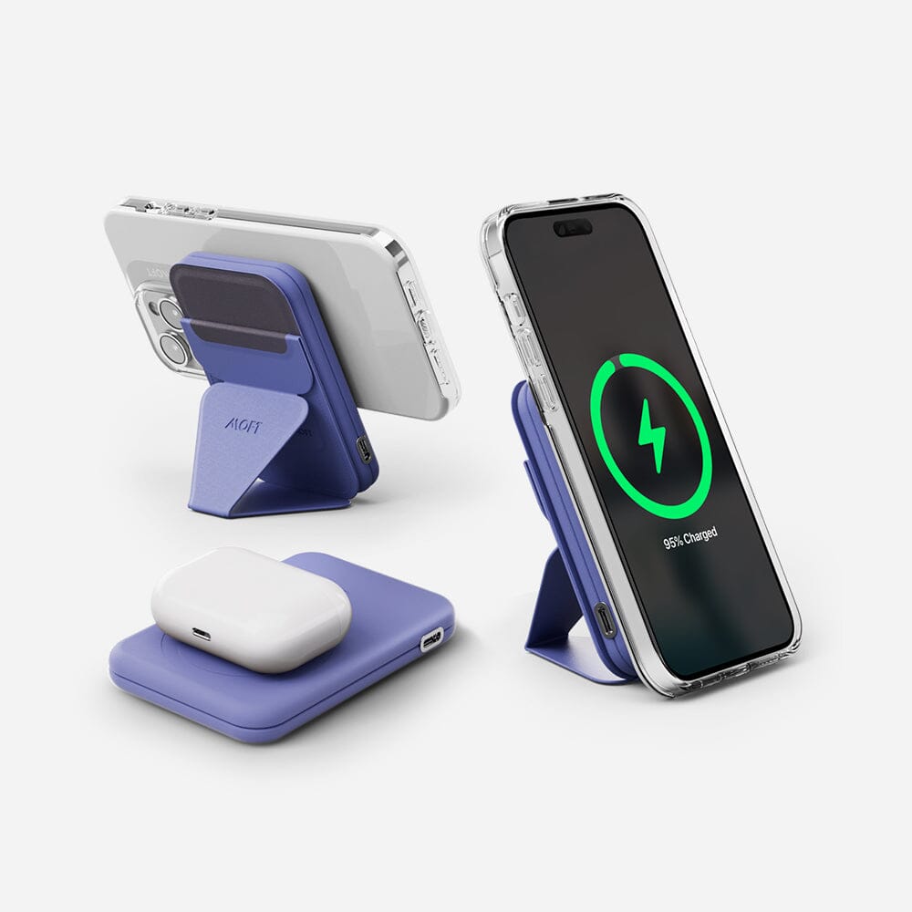 Snap Stand Power Set (MagSafe Compatible) For Phones MD015+MS007MS Purple