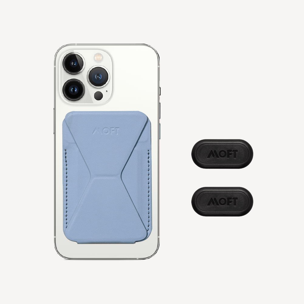 Snap-on Phone Stand & Wallet - MagSafe Compatible For Phones MS007M Victoria with 2 Magnetic Sticky Pads