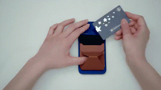 Snap-on Phone Stand & Wallet For Phones MS007M