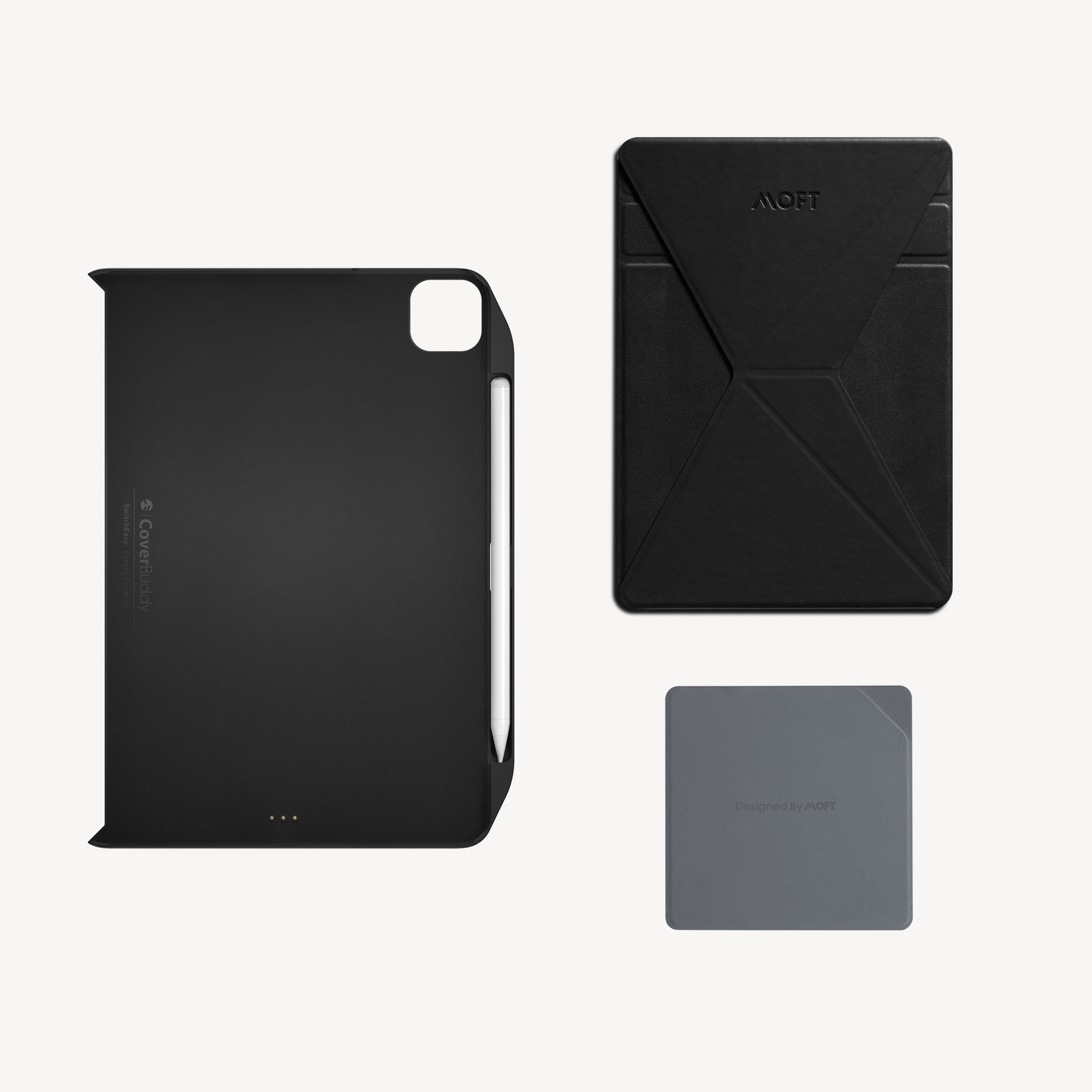 Snap iPad Stand & Case MS009M-SW BLACK BLACK - iPad Pro 11” (2021-2018) & iPad Air 10.9” (2020/2022) 