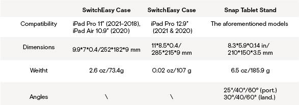 Snap Tablet Stand & Case MS009M-SW 